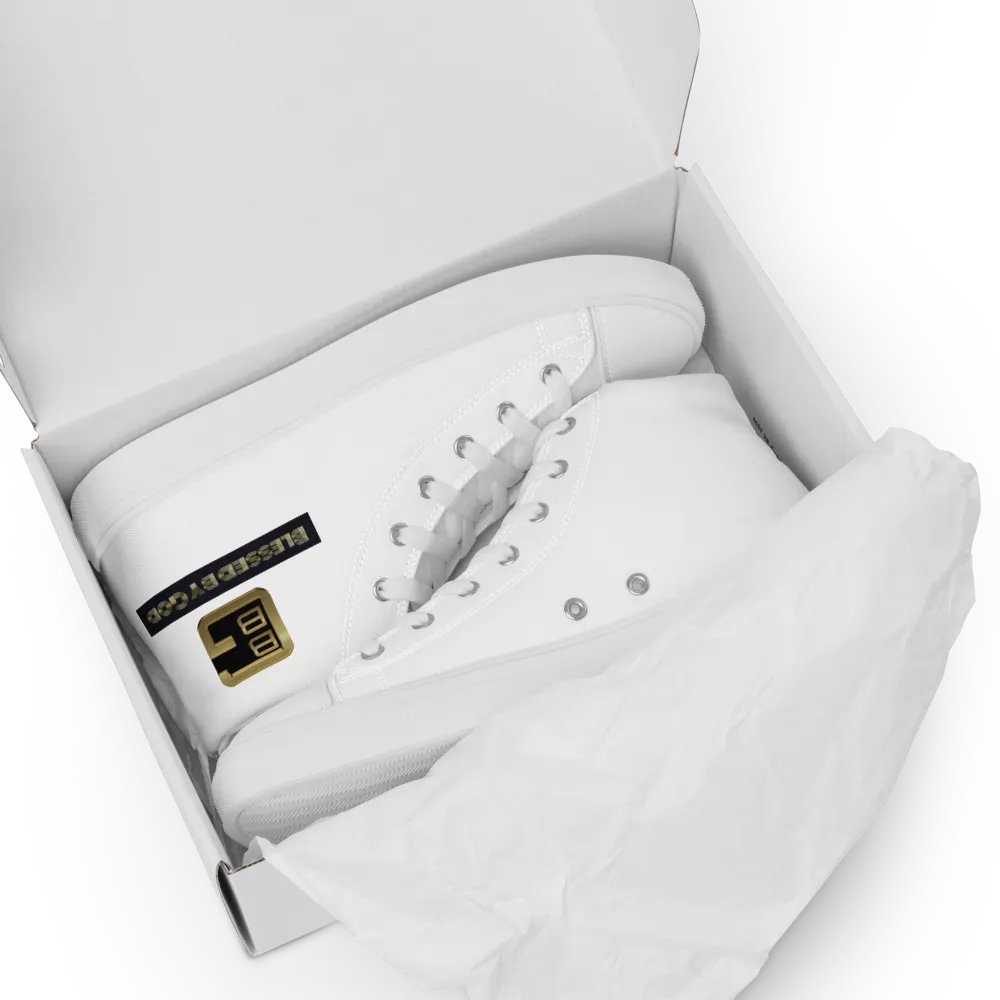 Blessed by God White High Tops V2 product image (8)