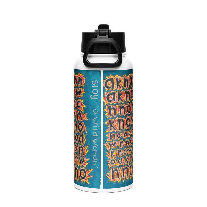 A Wild Woman Stainless Steel Water Bottle with a Straw Lid product image (2)