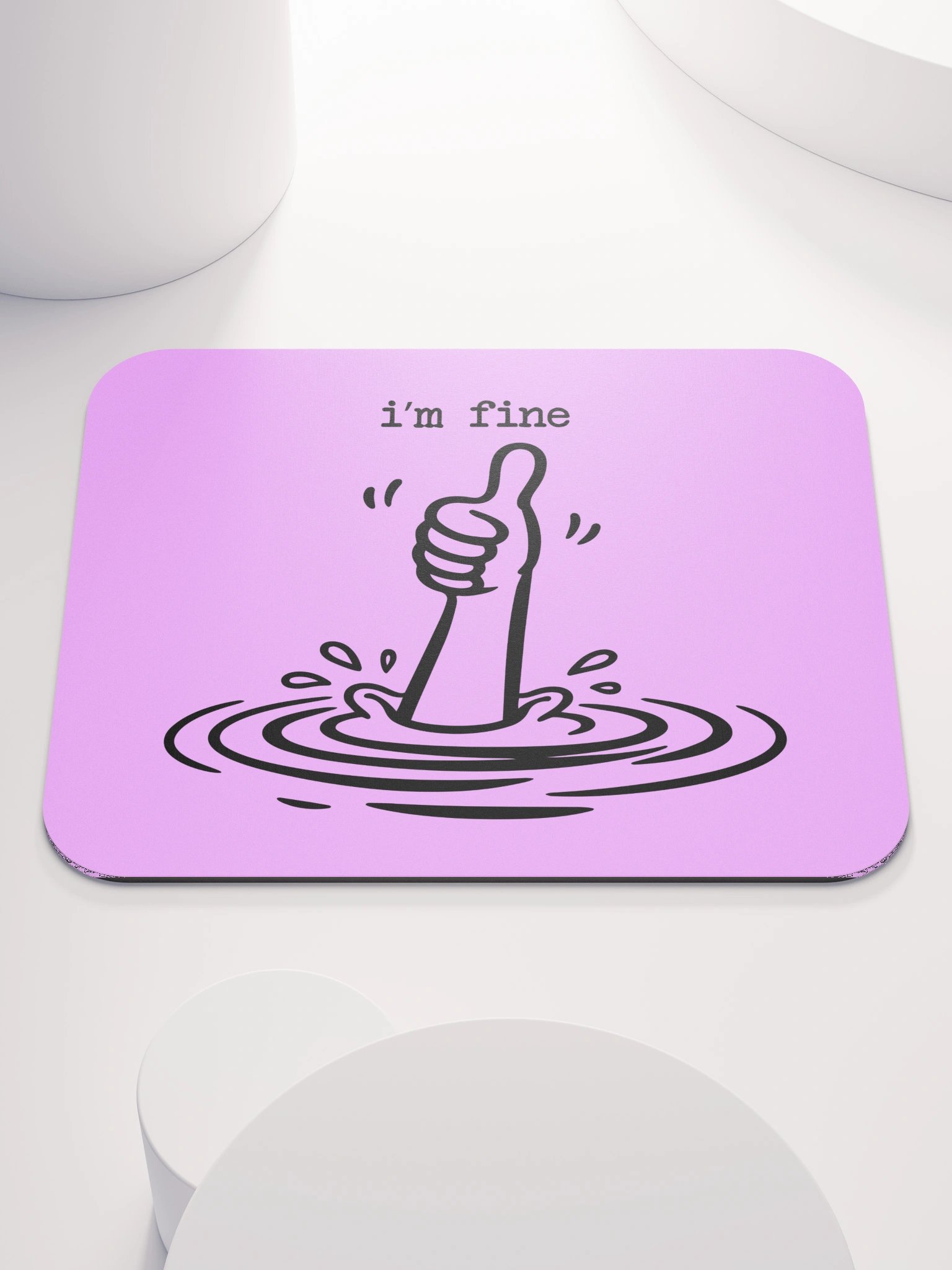 I’m Fine Thumbs-Up Mouse Pad product image (1)