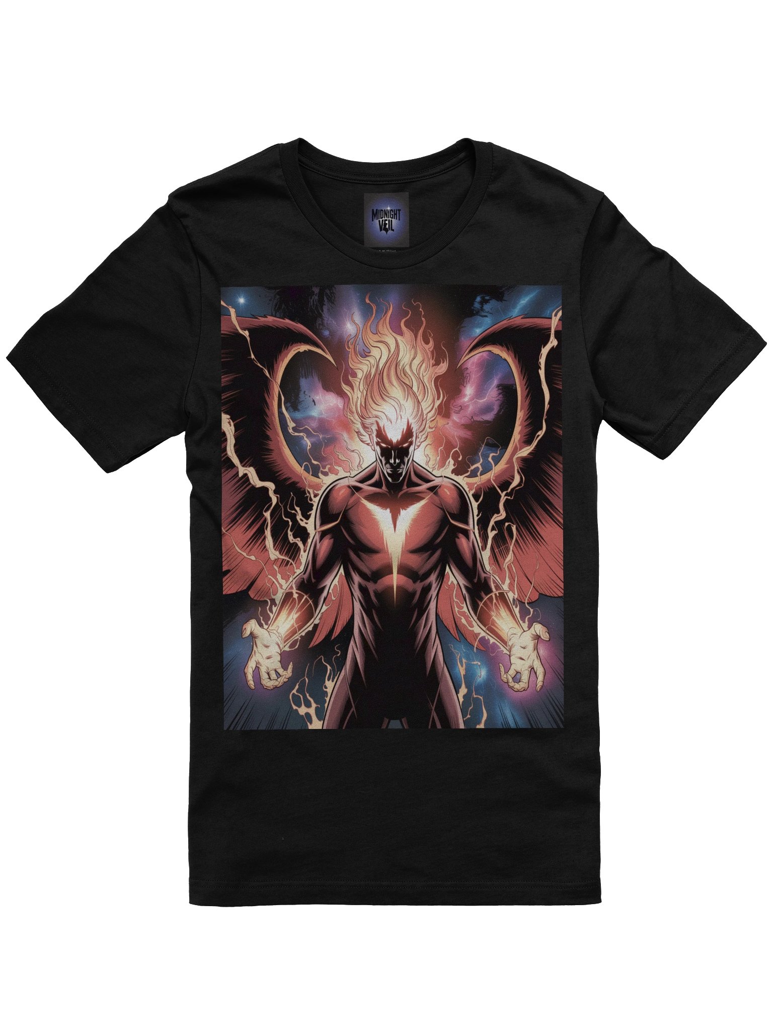 Dark Phoenix Cosmic Fury Supersoft T-Shirt – Inferno Wing Eclipse product image (3)