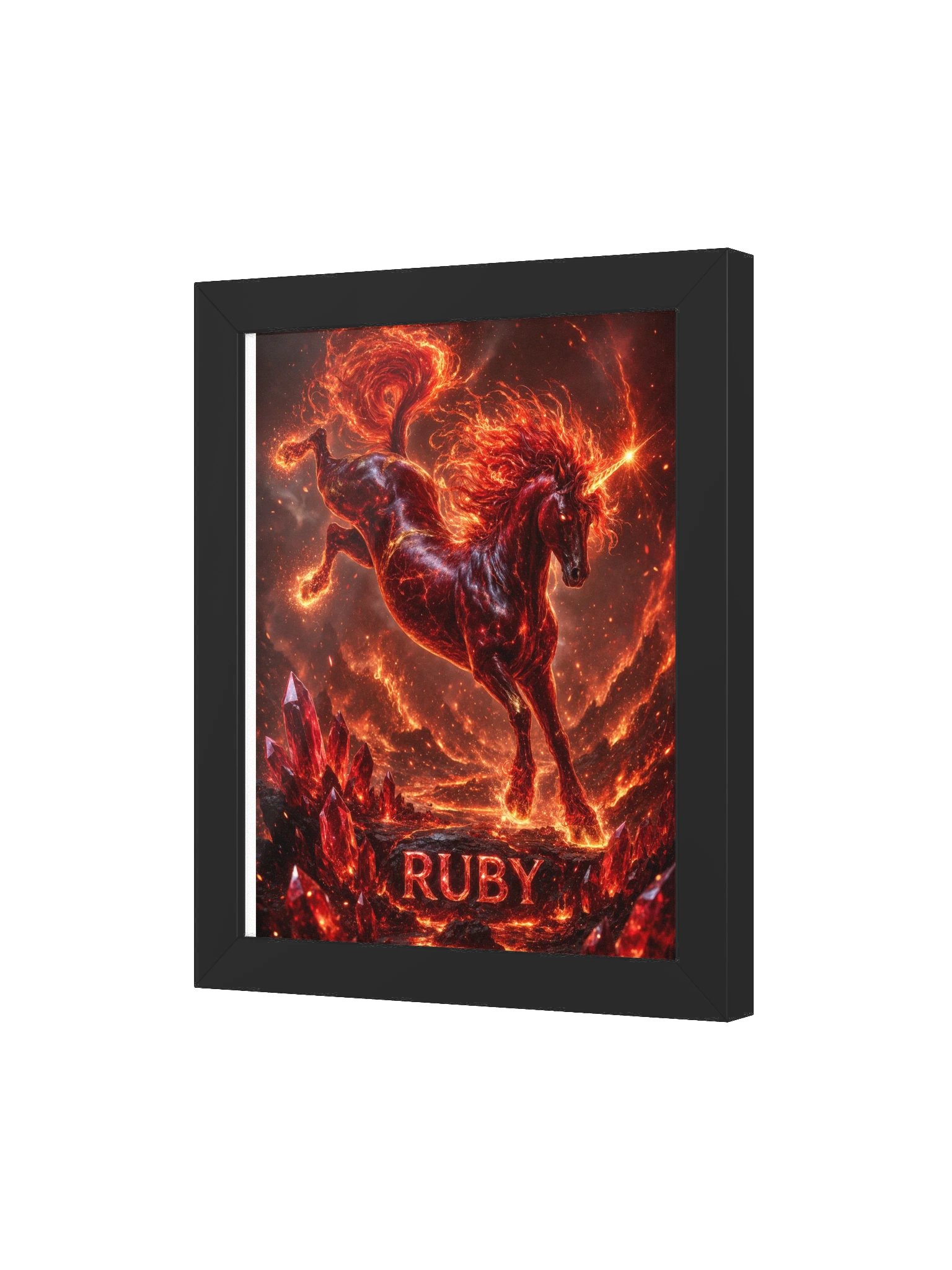 Ruby Unicorn Framed Poster product image (103)