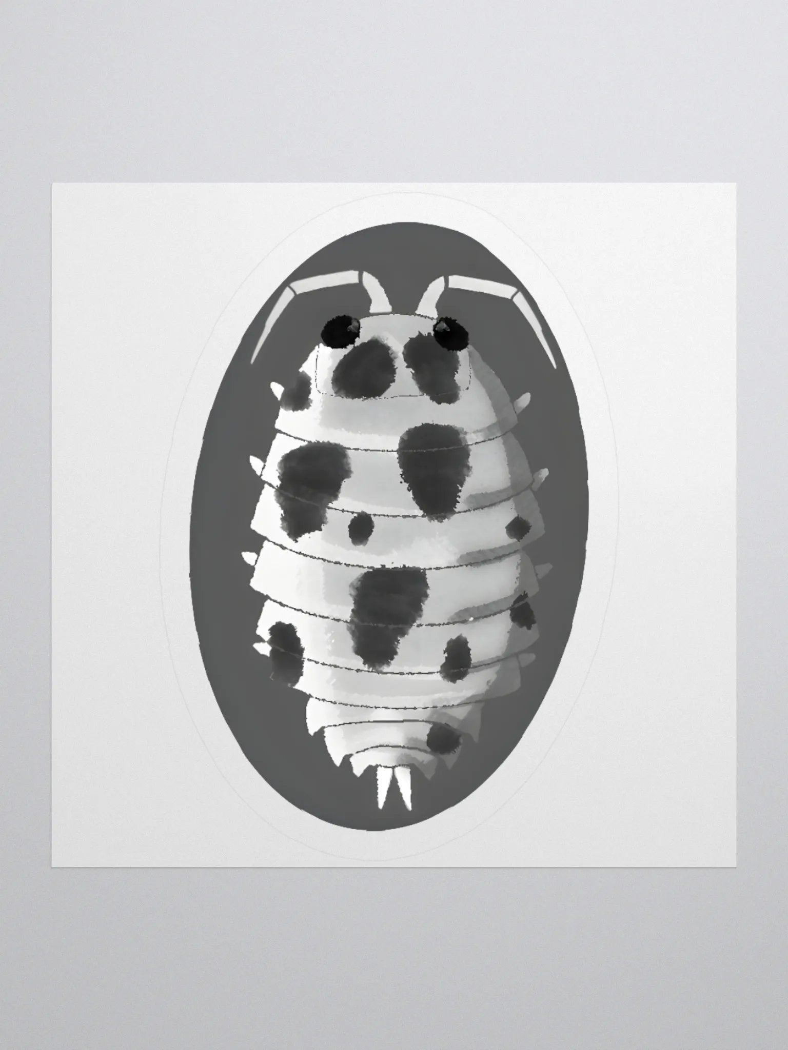 Dairycow Isopod Sticker with Background product image (4)