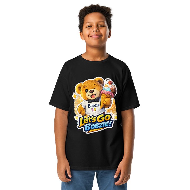 Bobzie Bear Playful Adventure Kids Graphic T-Shirt product image (1)