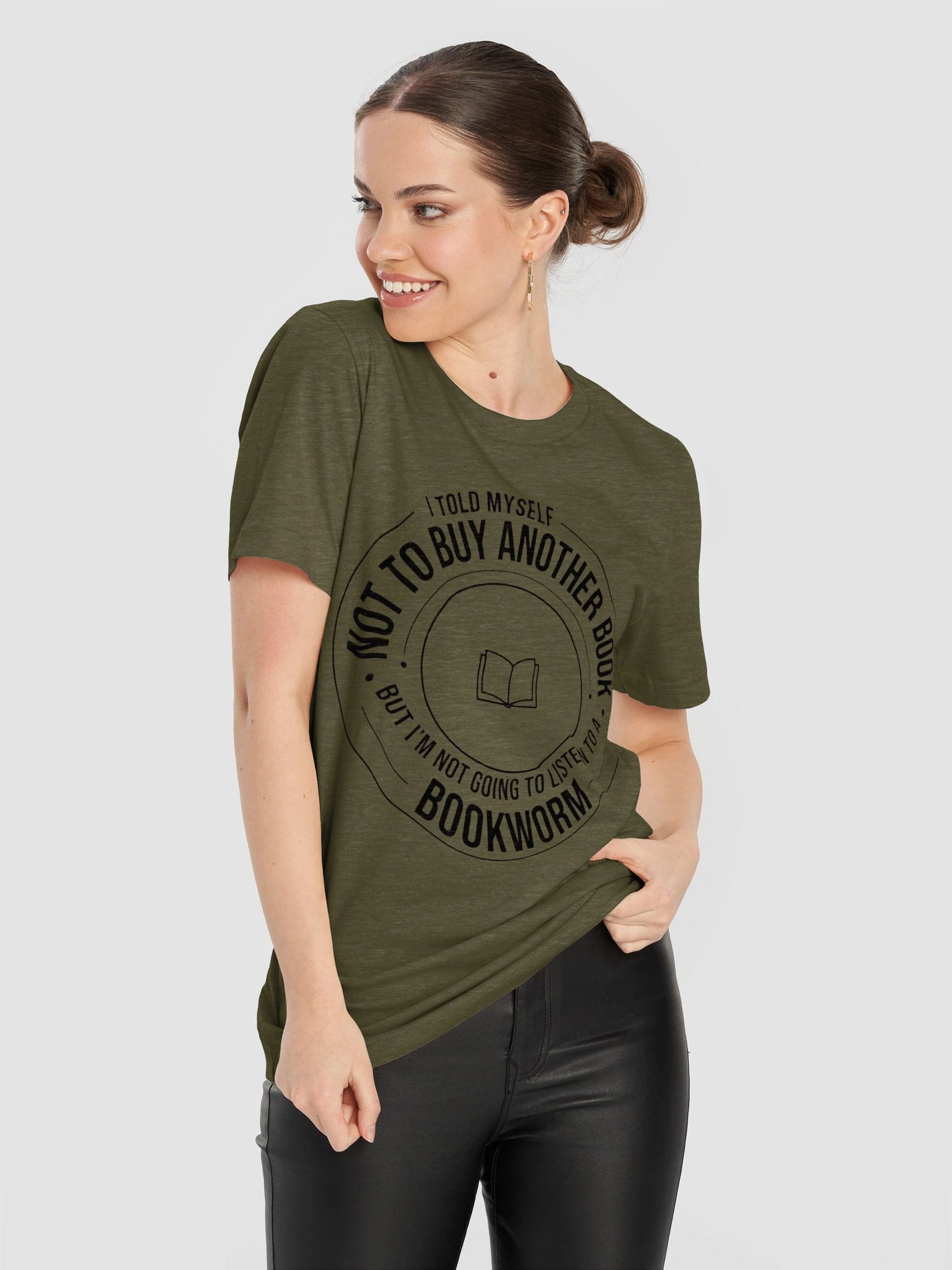 Bookworm Behaviour – Not To Buy Another Book Funny T-Shirt (Black Ink) product image (11)