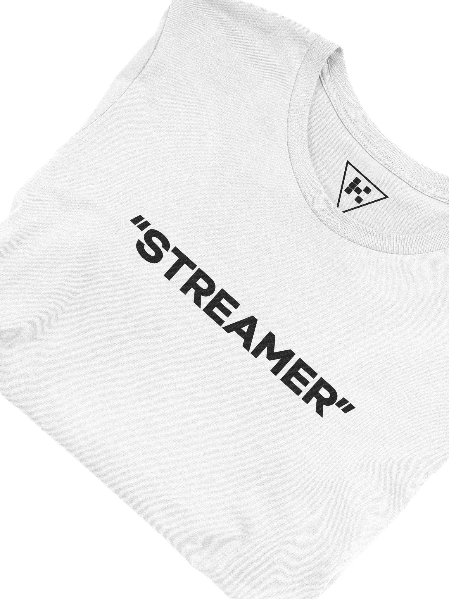 "Streamer" T-Shirt (black text) product image (3)
