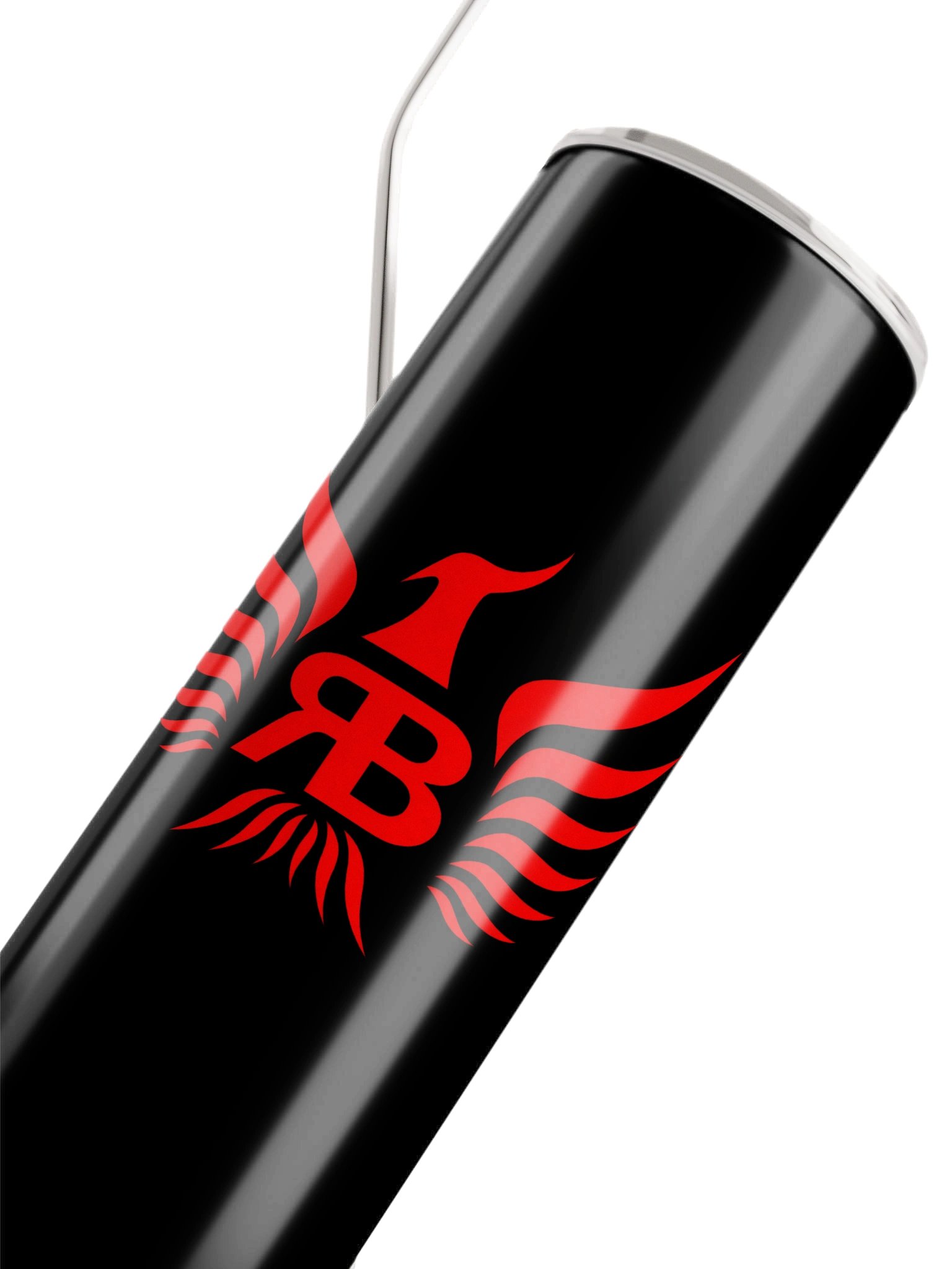 Raymundo Beltrán Original RB Logo Tumbler – Black & Red Edition product image (4)