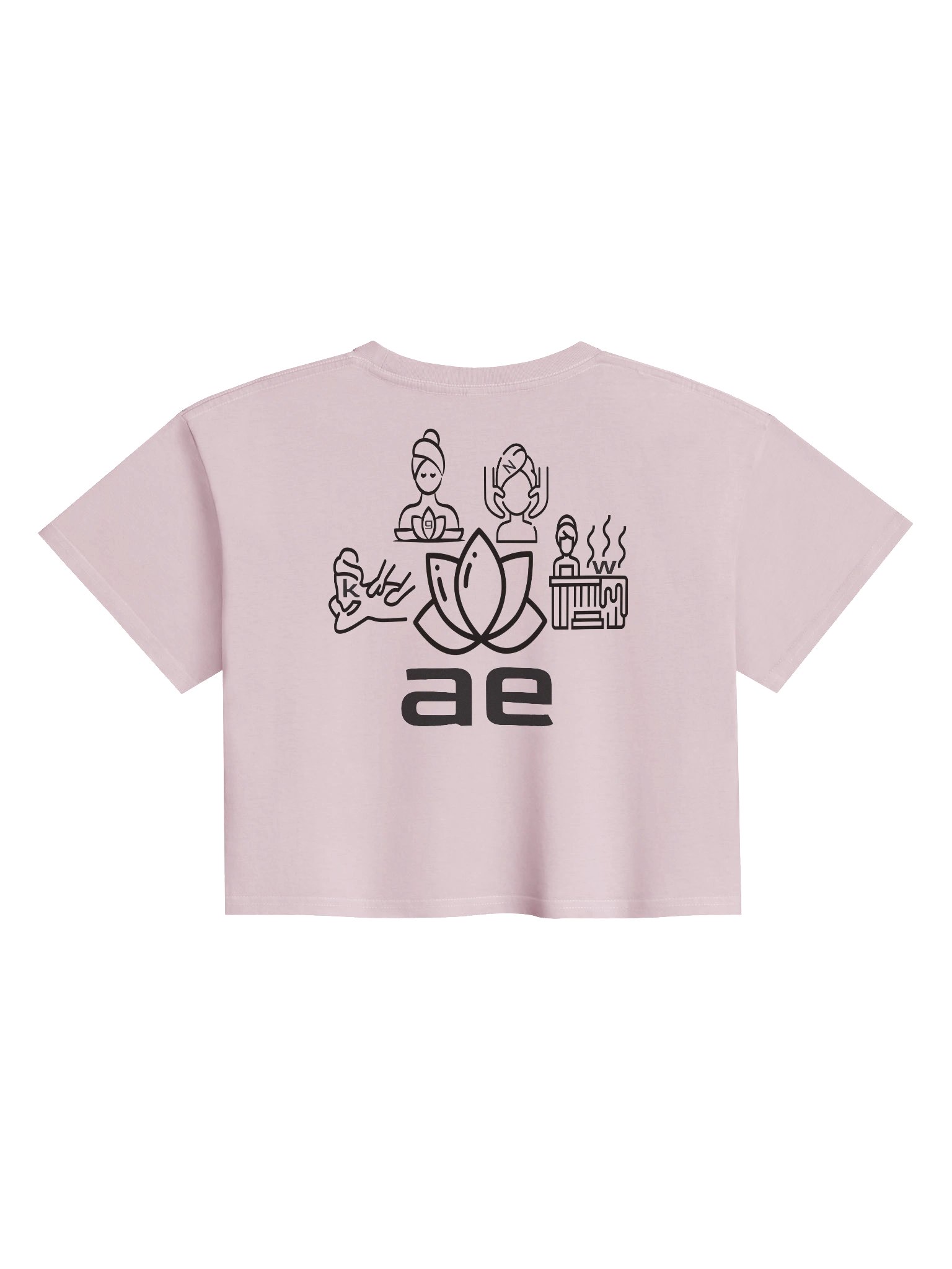 The spa named AE crop top back print //cotton\\ worldwide! product image (2)
