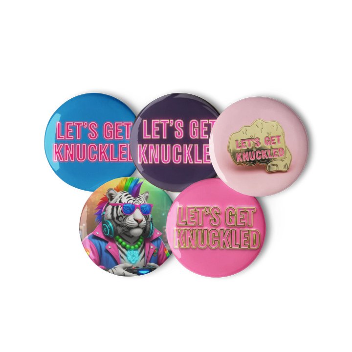 Let's Get Knuckled Pin Button Set product image (2)