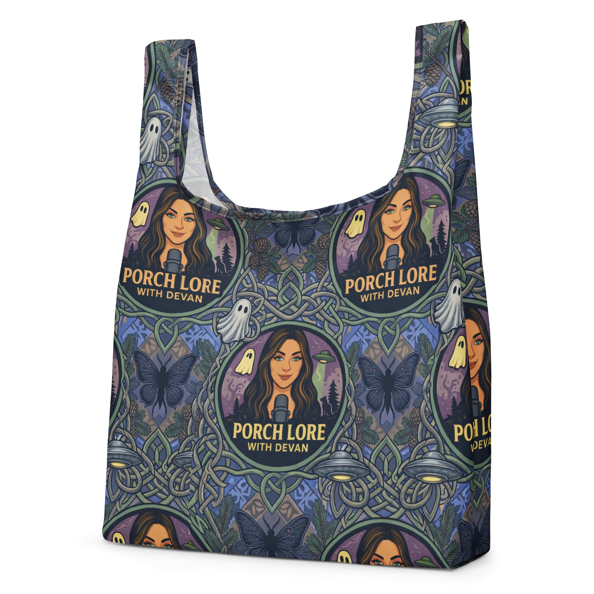 PORCH LORE DEVAN PERIWINKLE MOTH SHOPPING BAG product image (2)
