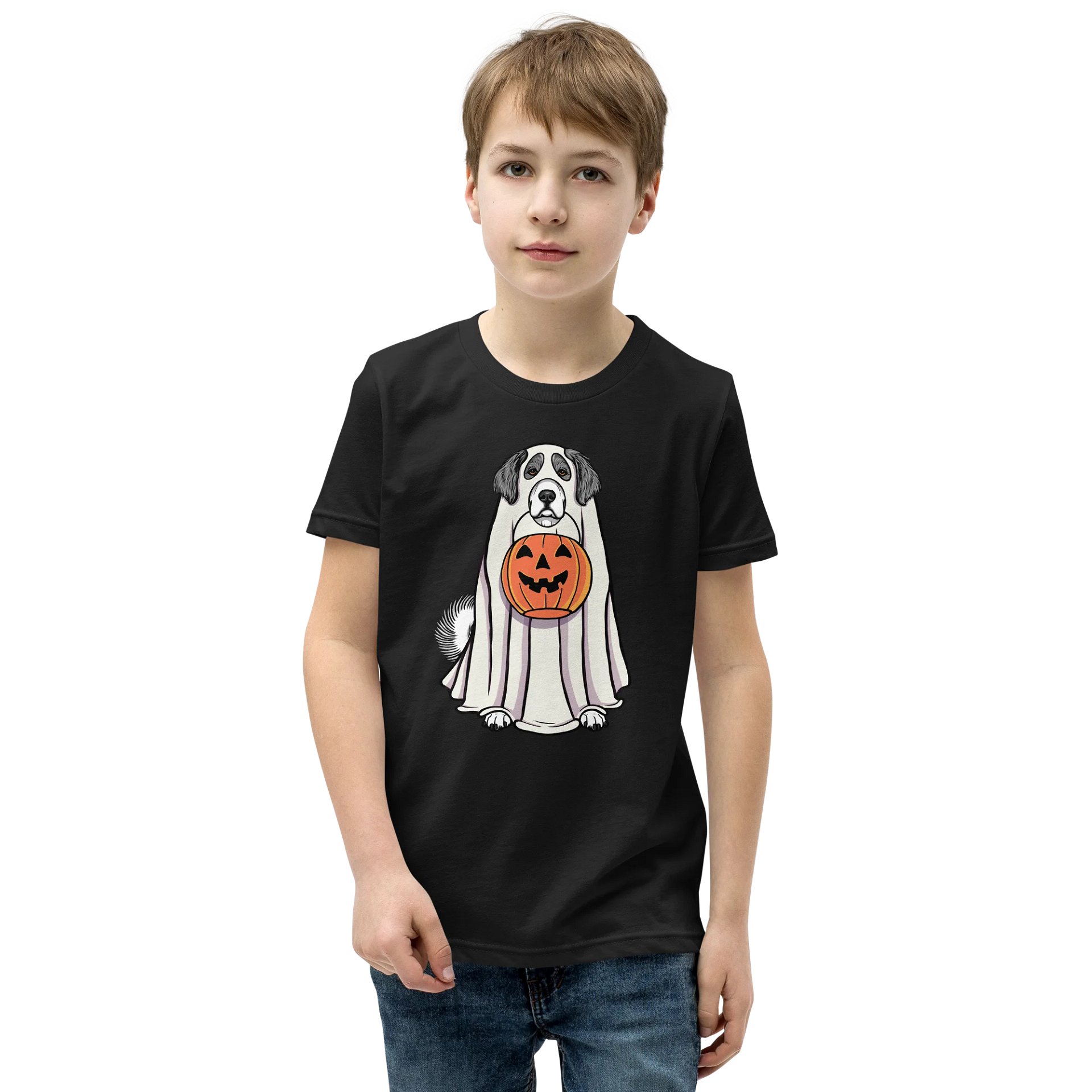 Halloween Great Pyrenees(Gray & White) Youth T-Shirt product image (1)