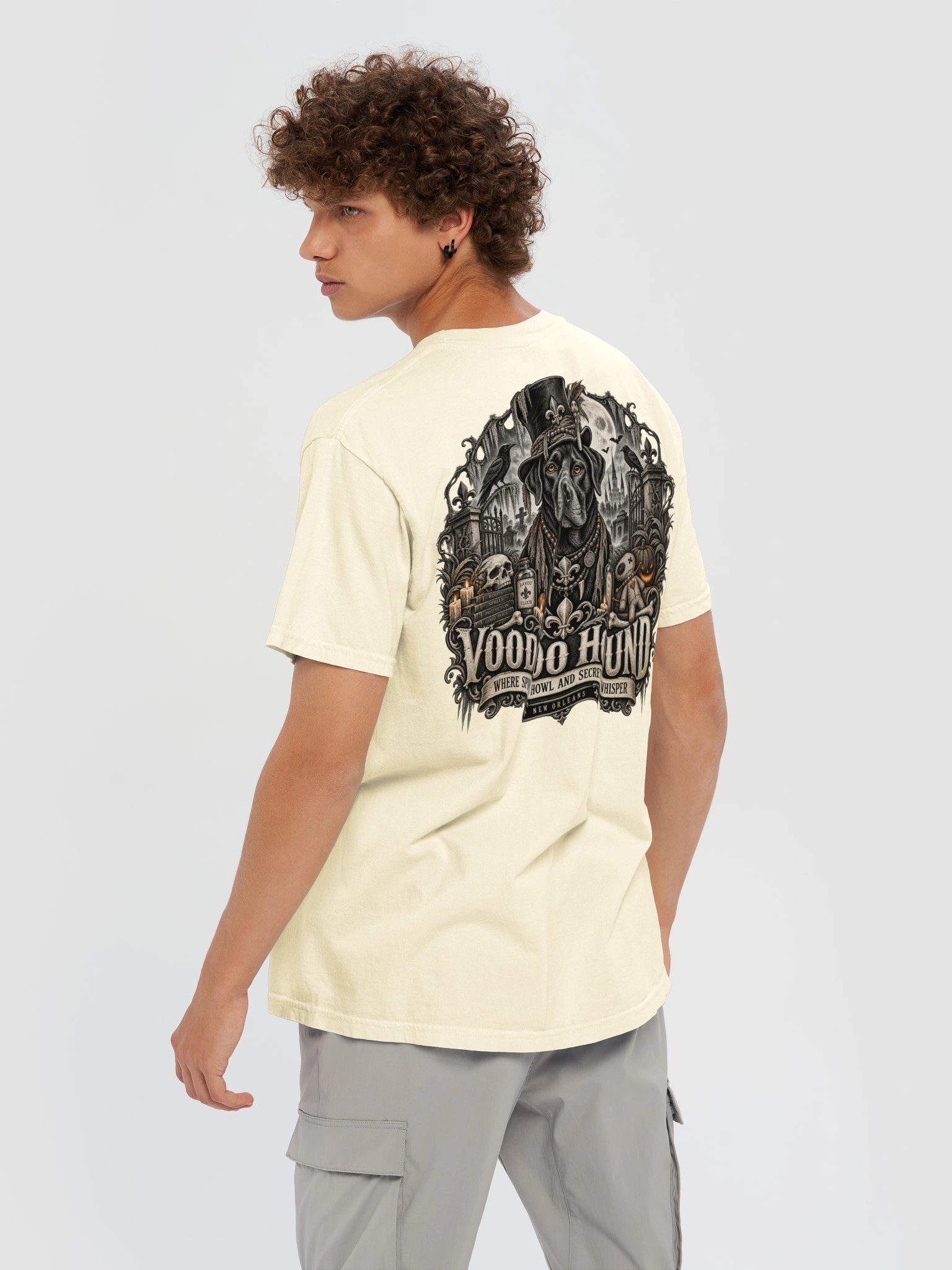Voodoo Hound New Orleans Halloween Tee product image (29)