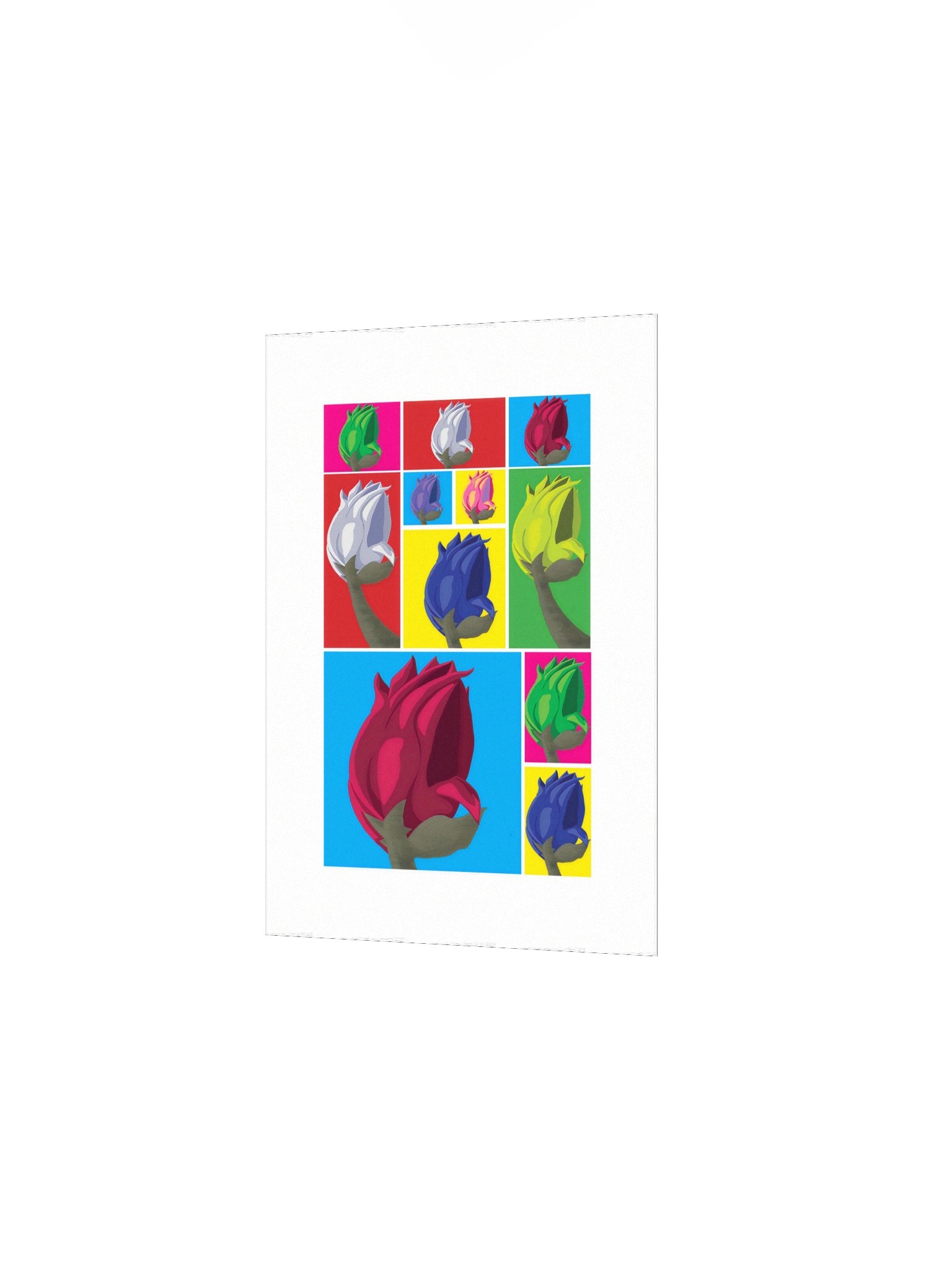 Vibrant Rose Buds Pop Art Poster product image (6)