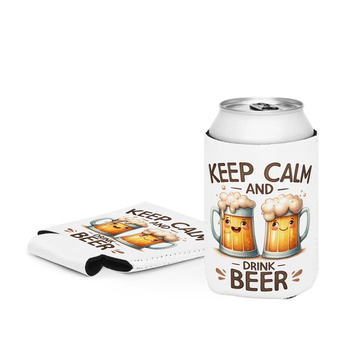 Keep Calm and Drink Beer Can Cooler – Insulated Holder for Cold Drinks product image (1)