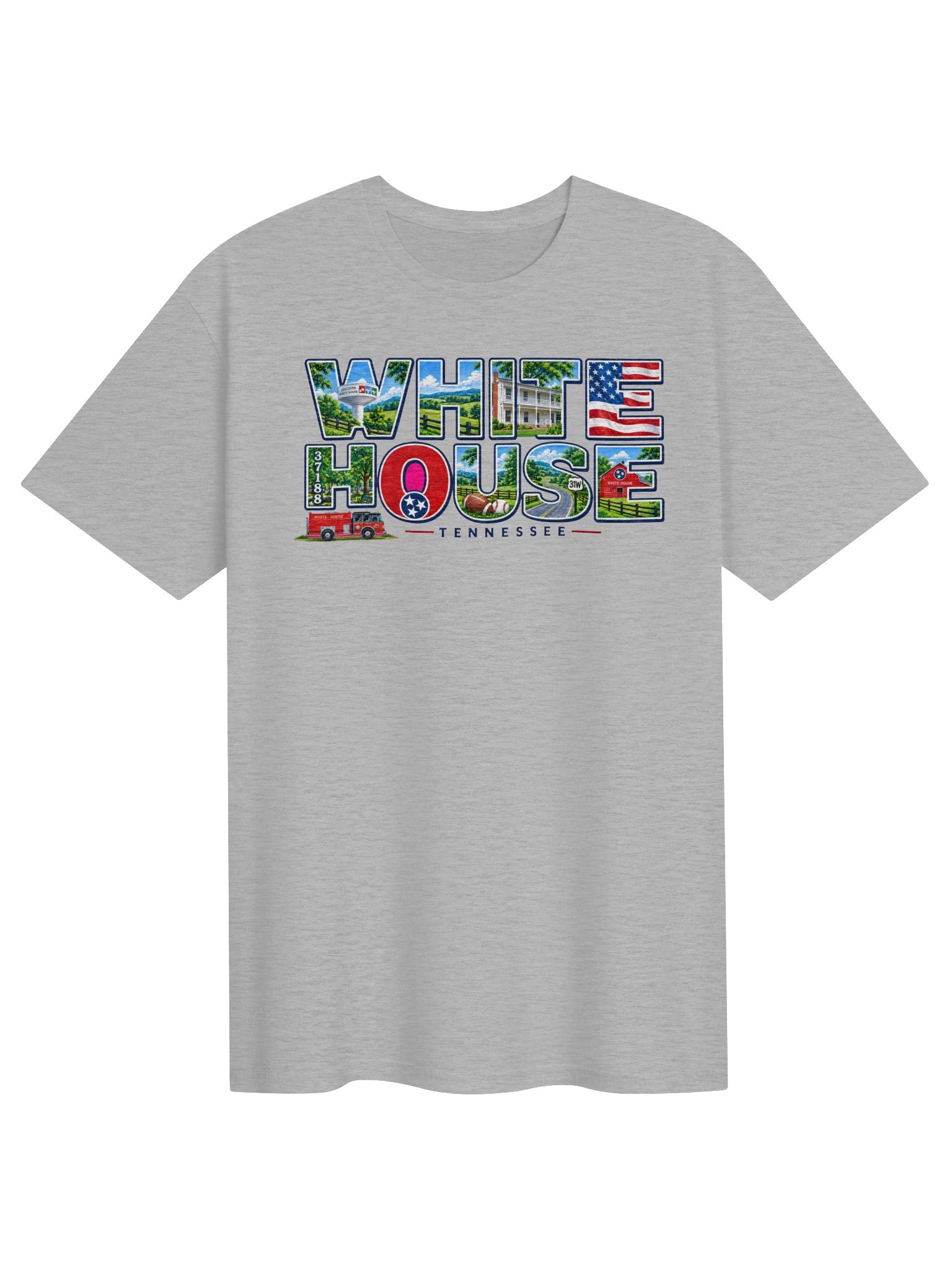 Mural & Main White House, Tennessee Mural T-Shirt product image (1)