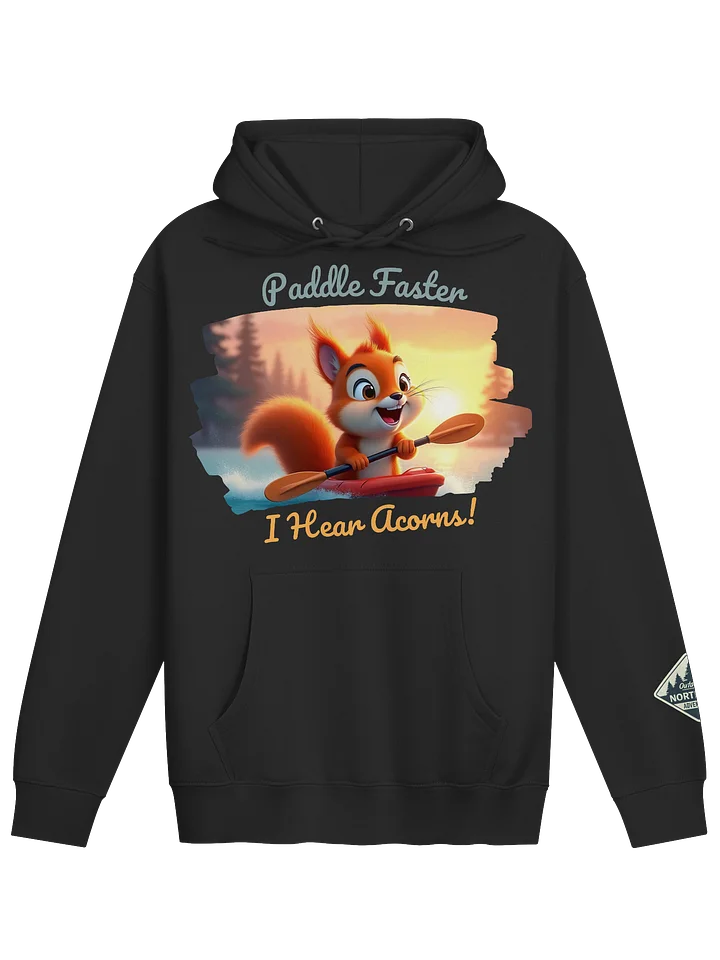 Paddle Faster, I Hear Acorns – Funny Kayaking Red Squirrel Unisex Hoodie product image (1)