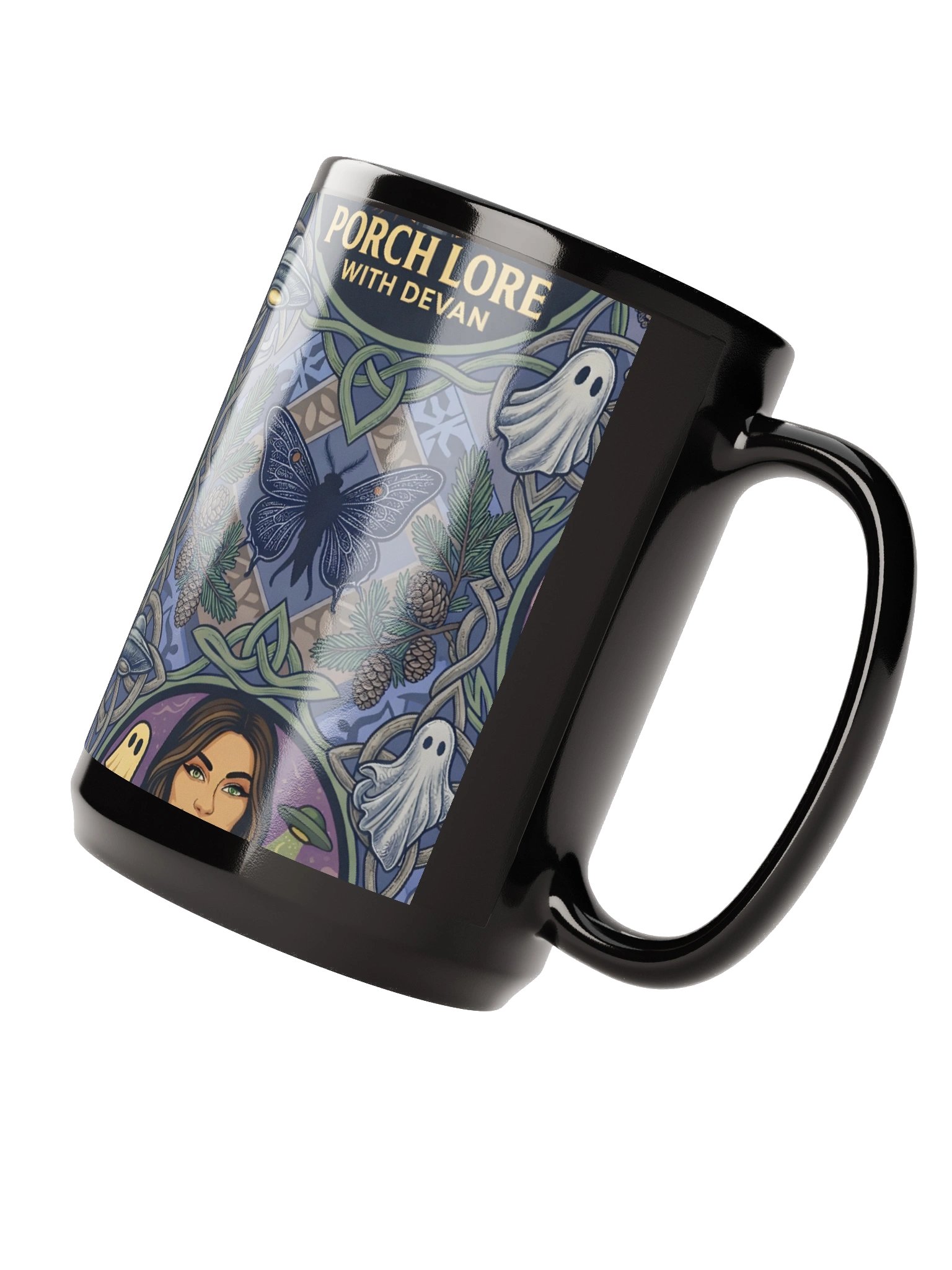 PORCH LORE DEVAN PERIWINKLE MOTH 15oz MUG product image (4)