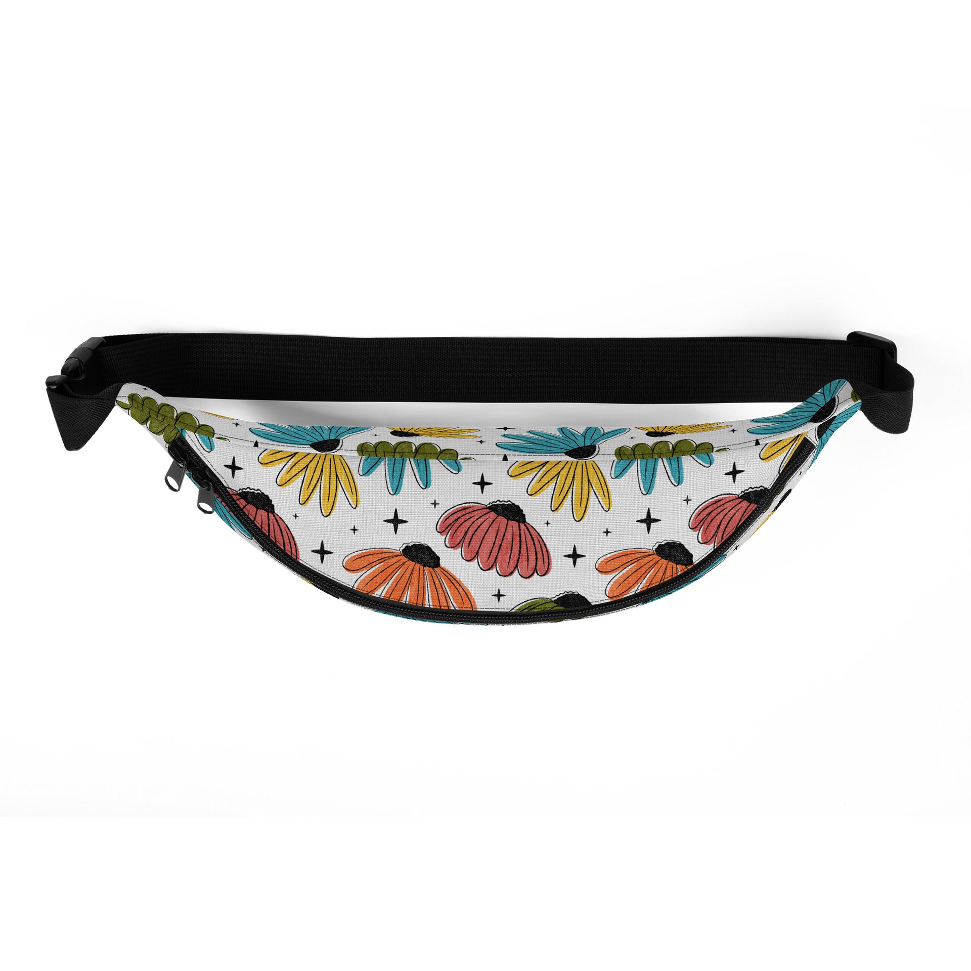 Retro Halftone Coneflowers Fanny Pack product image (5)