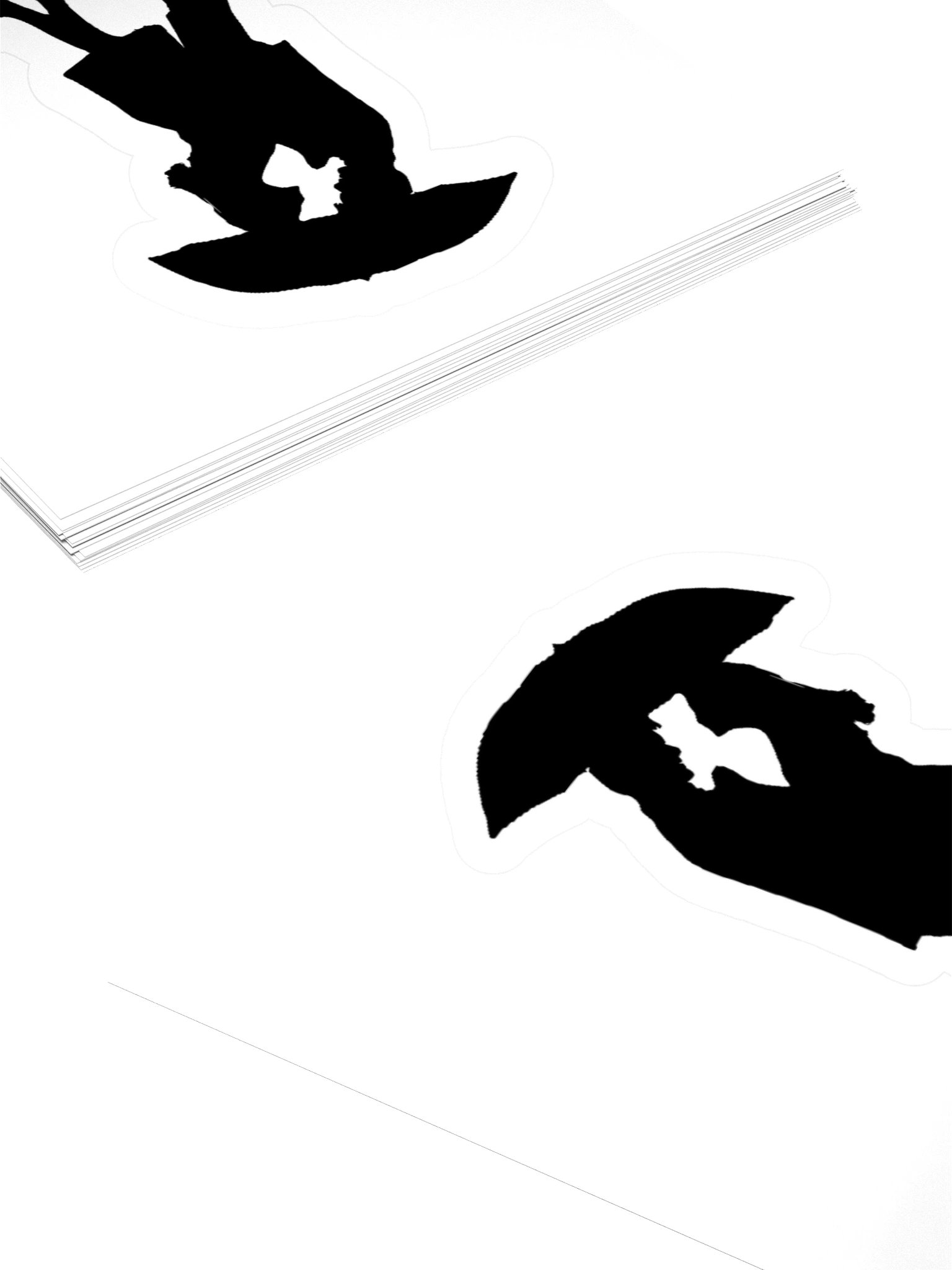Two Hearts Kiss Cut Sticker product image (4)