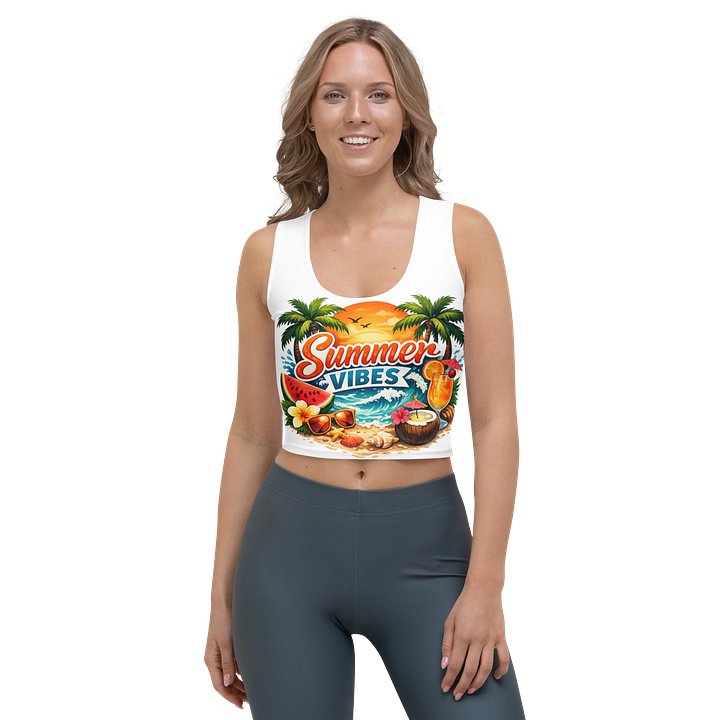 Tropical Summer Vibes Crop Top product image (1)