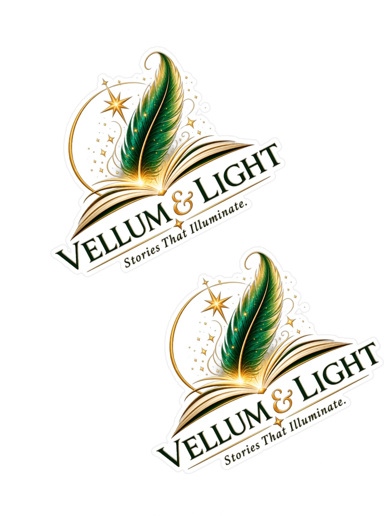 Vellum & Light Quill Logo Sticker product image (1)