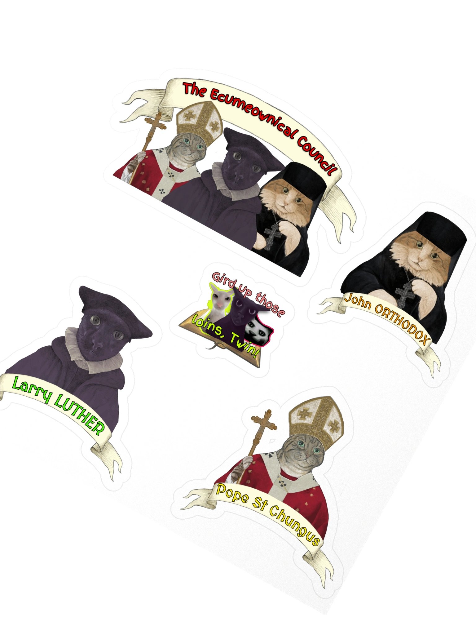 The Ecumeownical sticker set! product image (2)