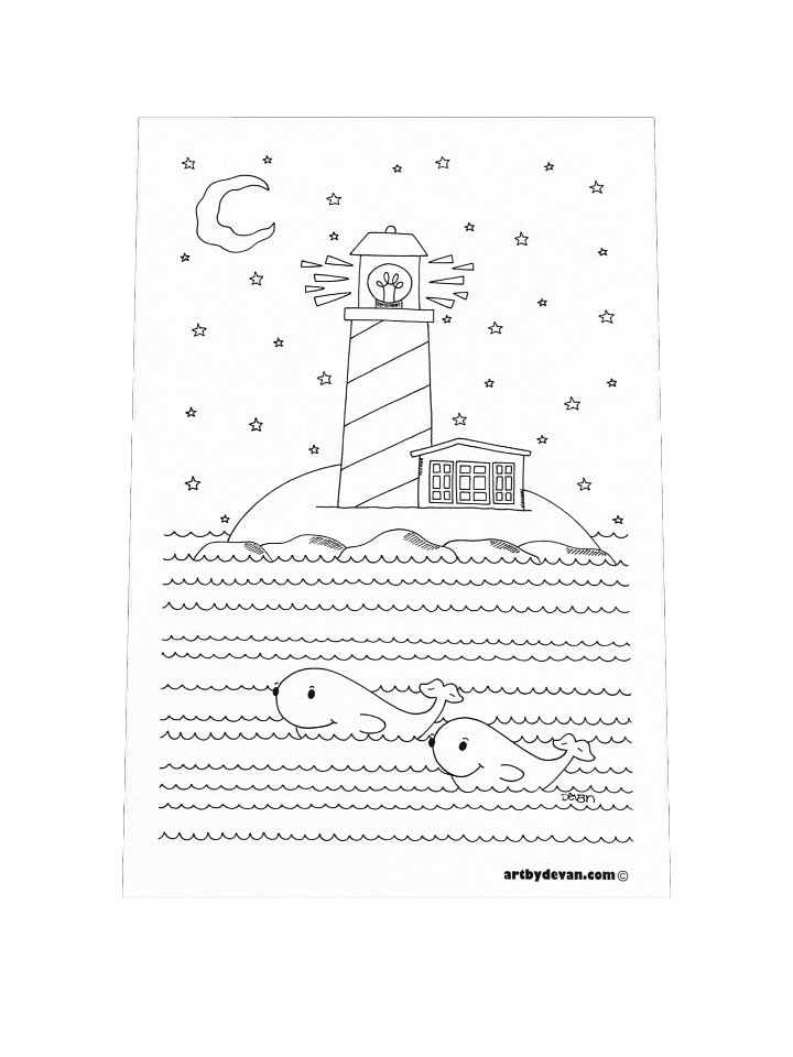Color Your Own Art: Happy Whales product image (1)