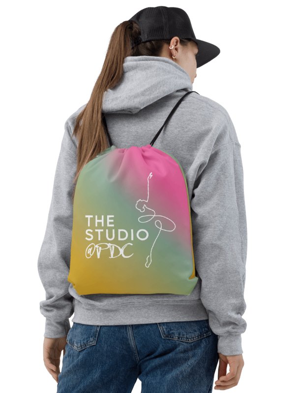 Drawstring Dance Bag | Multicolour Gradient with White Logo product image (2)