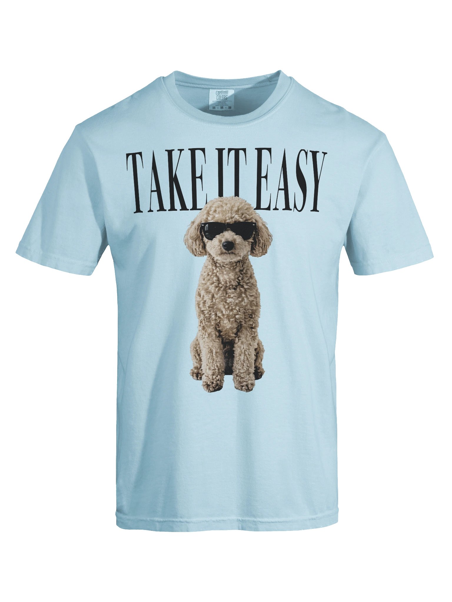 Take It Easy '90s Pop Vintage-Style T-Shirt for Miniature Poodle(Cream) Owners product image (10)