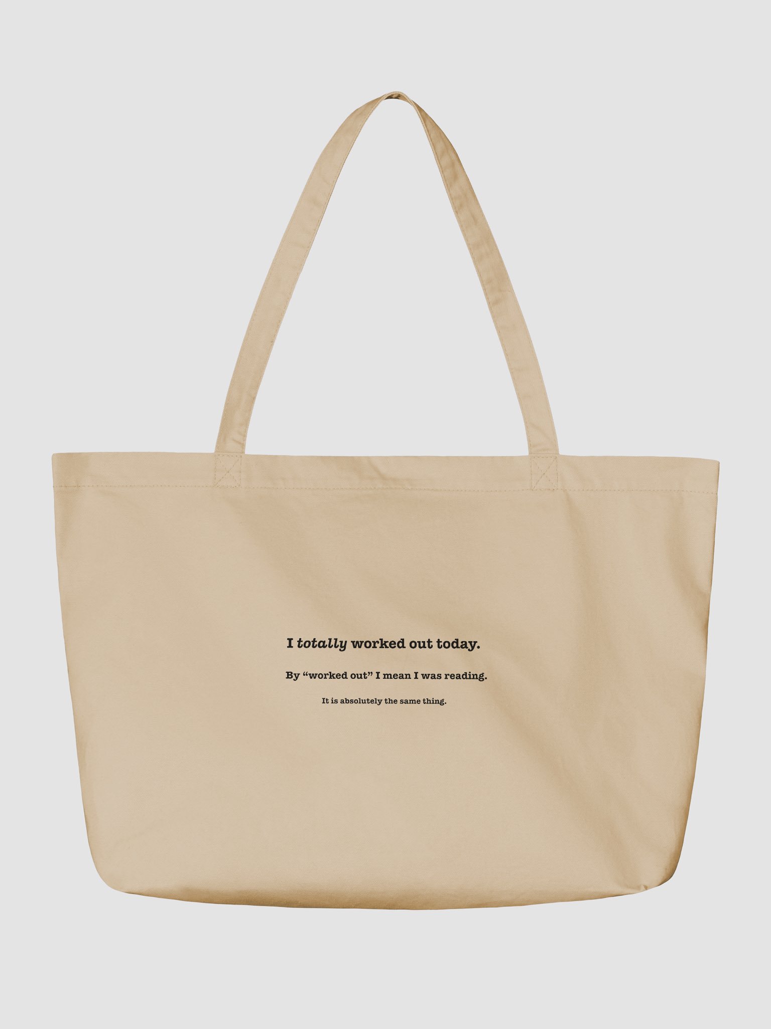 The Reader's Workout Organic Tote product image (2)