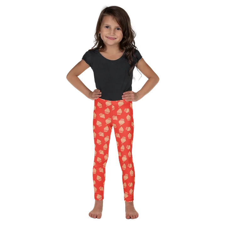 Adorable Pink Cupcakes Pattern Kids Leggings product image (1)