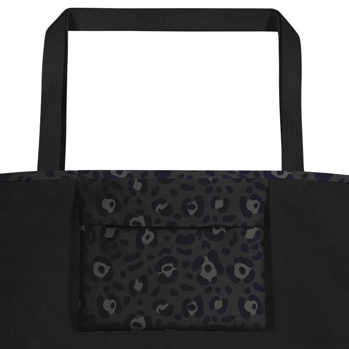 Modern Large Tote Bag with Bold Black Leopard Print product image (2)