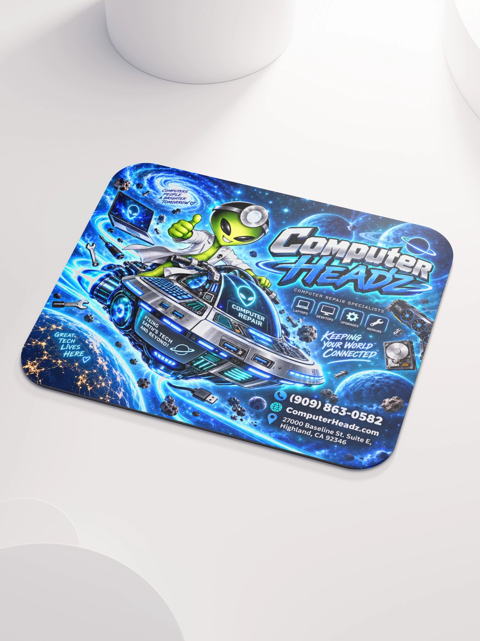 Computer Headz Cosmic Tech Mousepad – Galactic Blue Edition No. 00 product image (3)