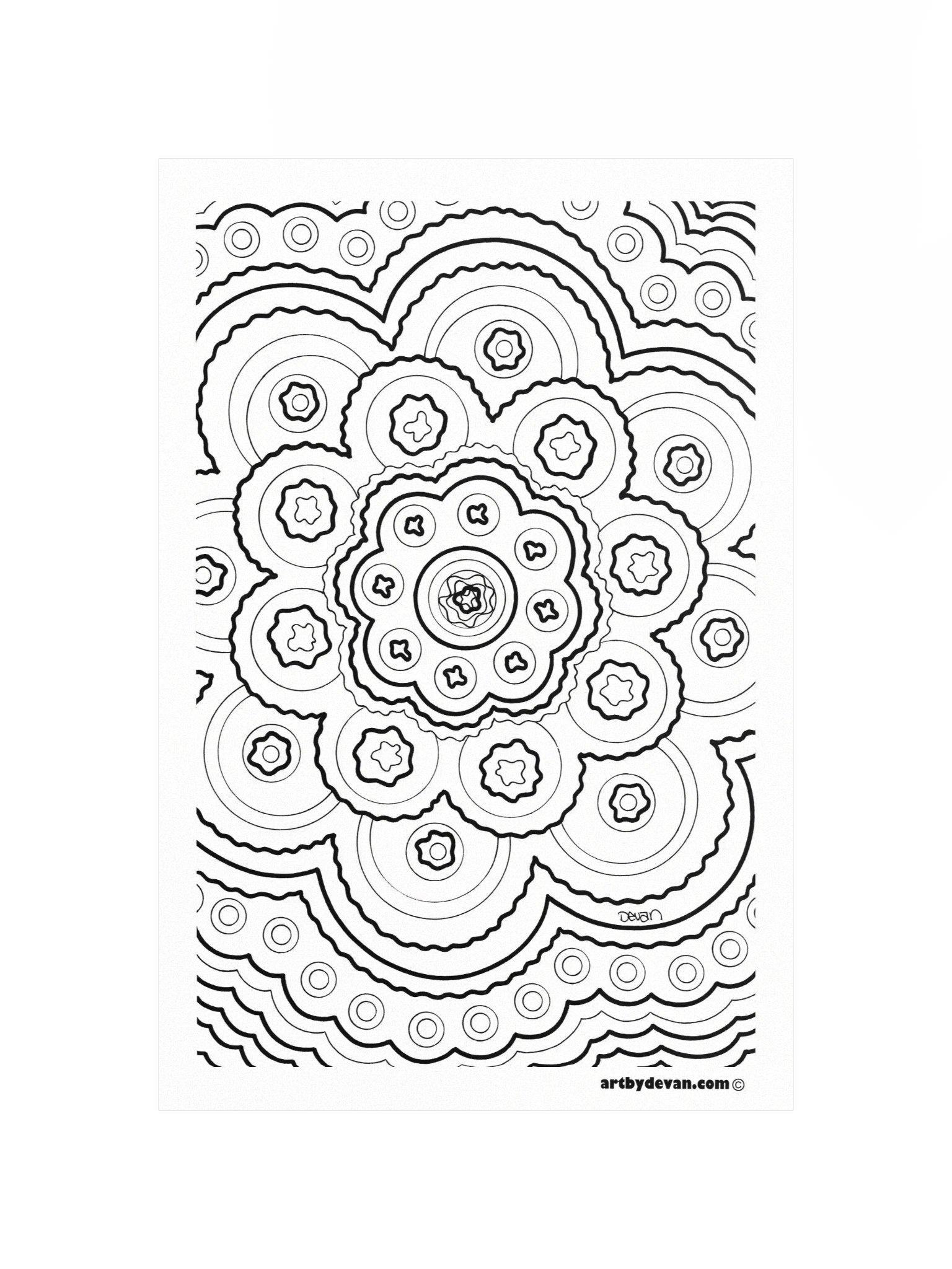 Color Your Own Art: Squiggles Mandala product image (4)
