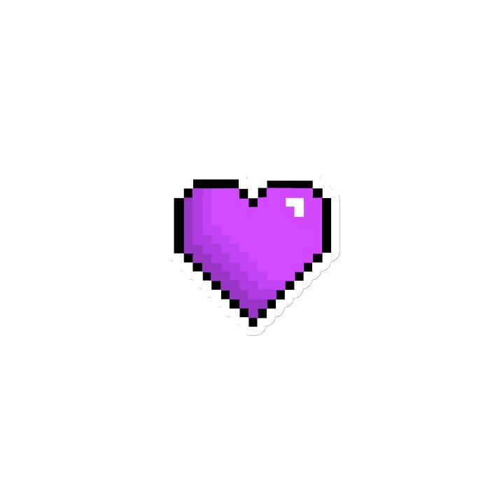HollyRex Pixel Purple Heart Die-Cut Magnet product image (1)