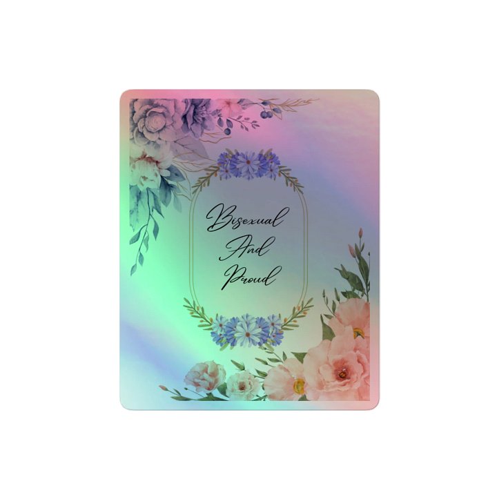 Bisexual and Proud Holo Sticker product image (2)