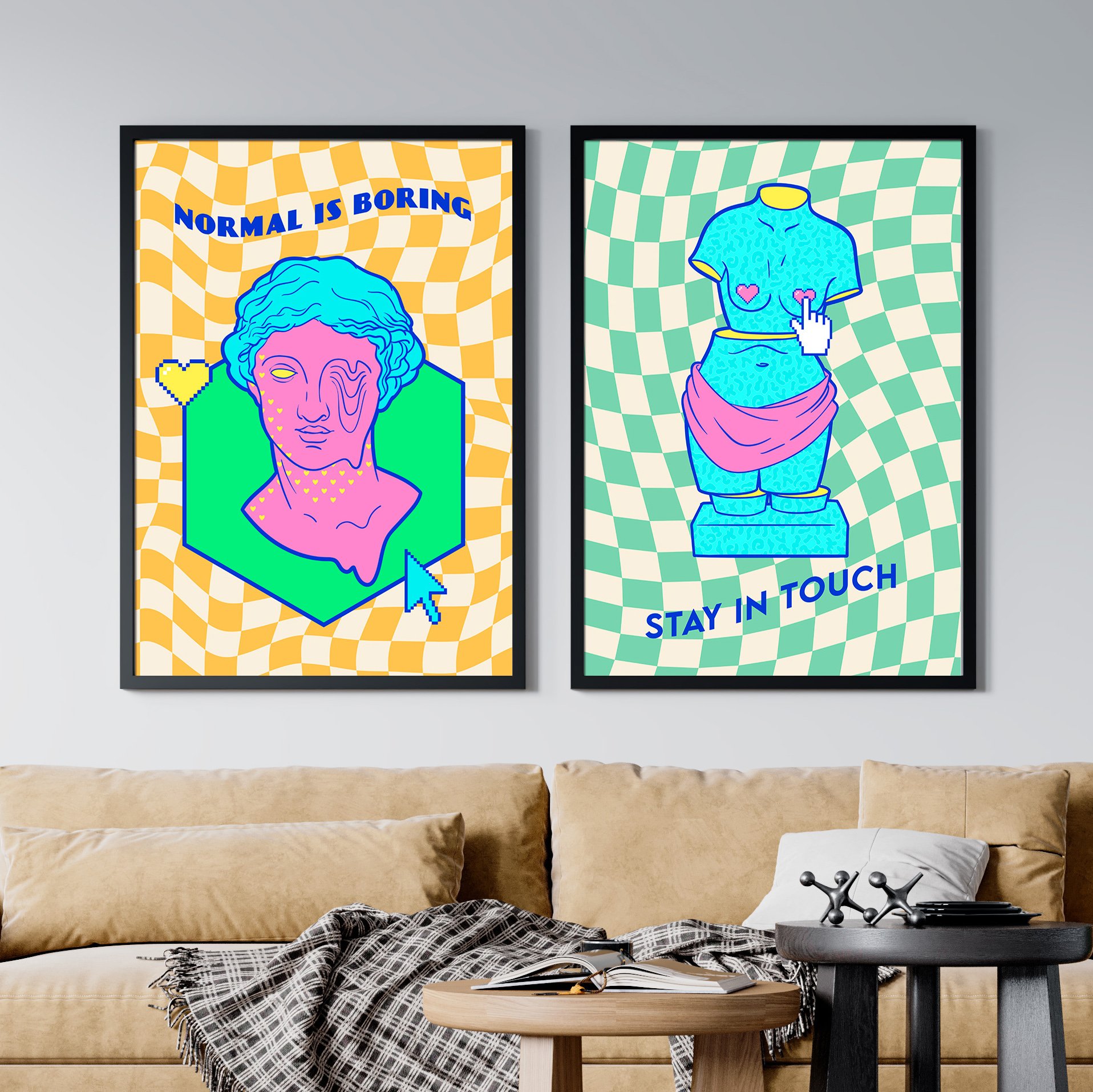 Retrowave poster/Vaporwave print: Stay In Touch. Aphrodite, Venus de Milo — anime poster, aesthetic poster, video game poster, 90s decor product image (2)
