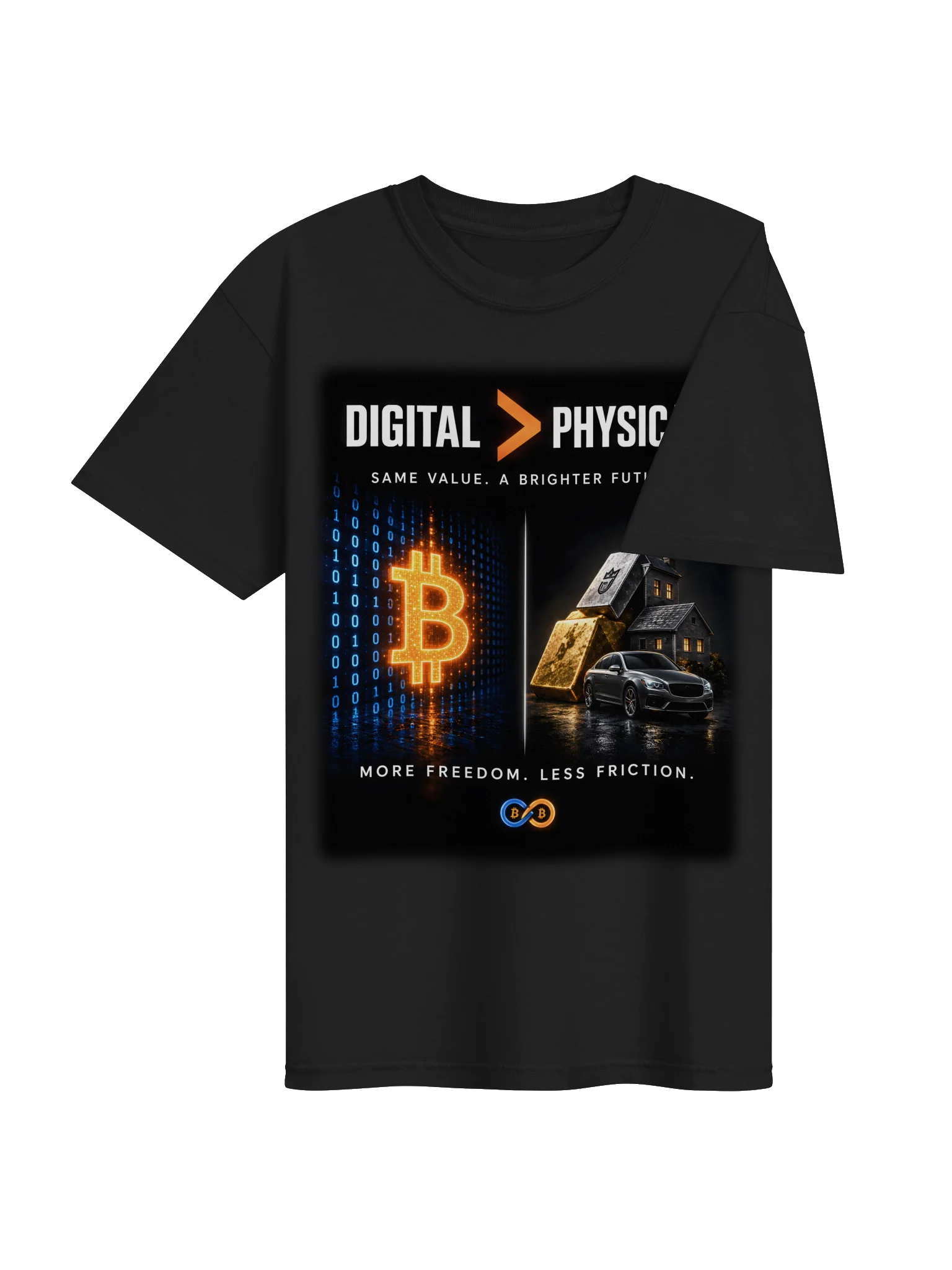 Digital Greater Than Physical Shirt (Black) product image (4)