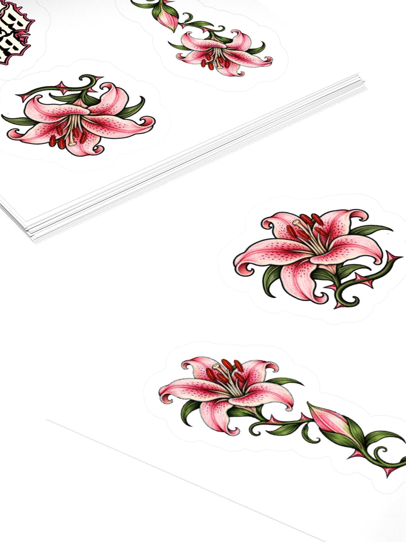 Bad Bitches Have Thorns Lily Kiss Cut Sticker product image (11)