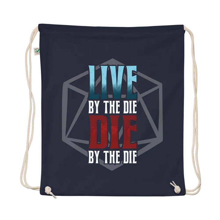 Live by the Die, Die by the Die Drawstring Bag product image (1)