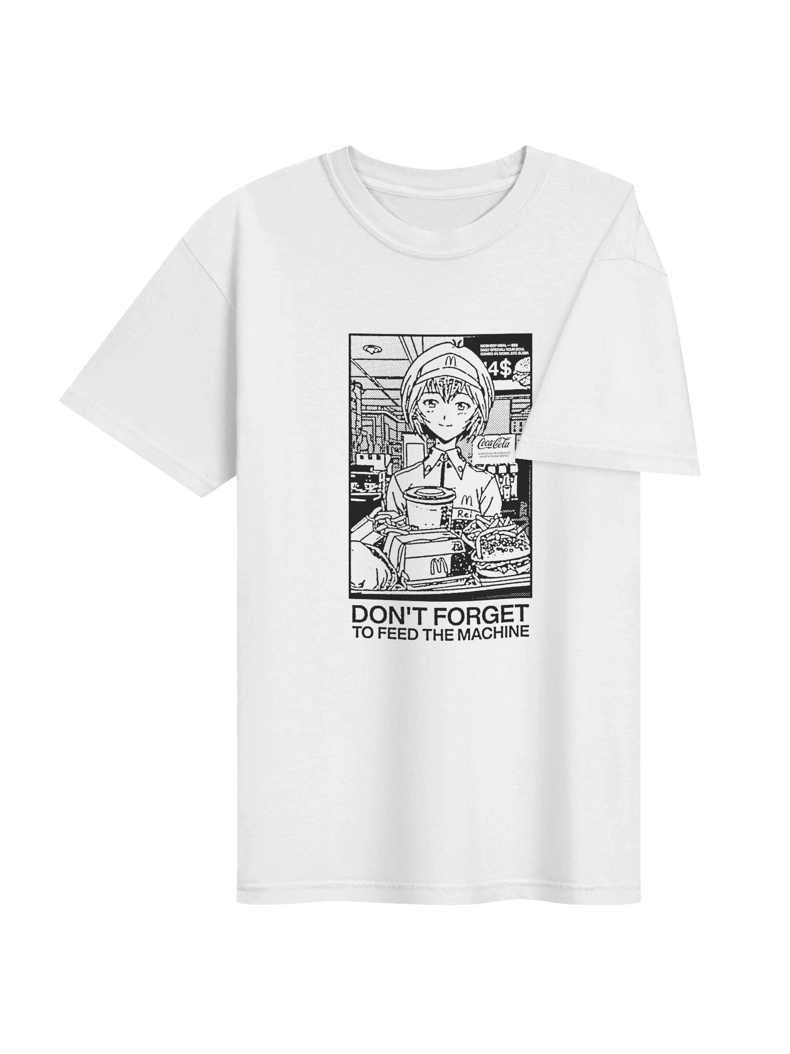 DON'T FORGET TO FEED THE MACHINE ! T-shirt. white vers. product image (3)