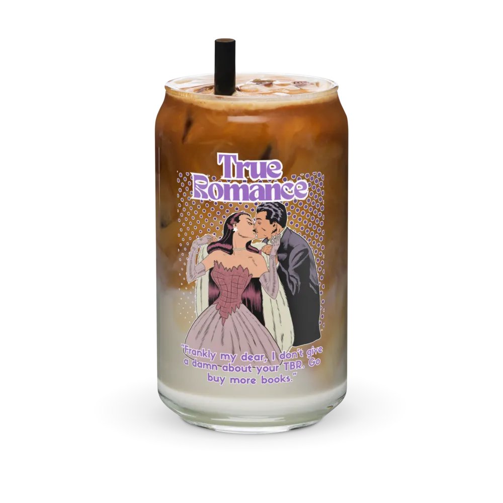 True Romance 16 oz Glass Cup with Lid & Straw product image (4)