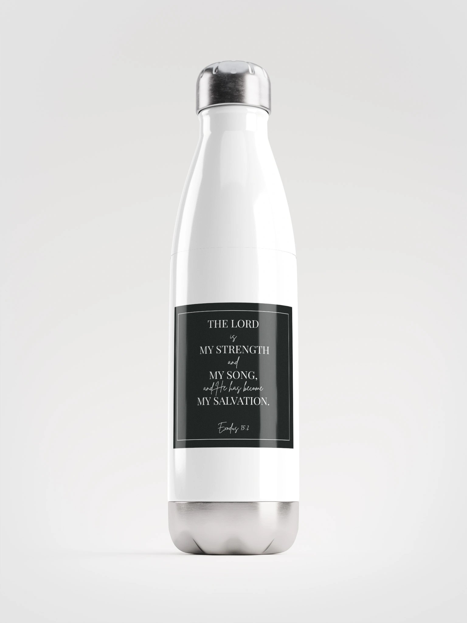 Exodus 15:2 Stainless Steel Water Bottle product image (1)