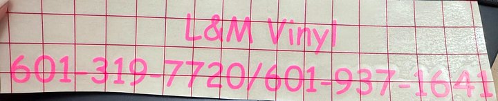 Large L&M Vinyl Contact information product image (1)