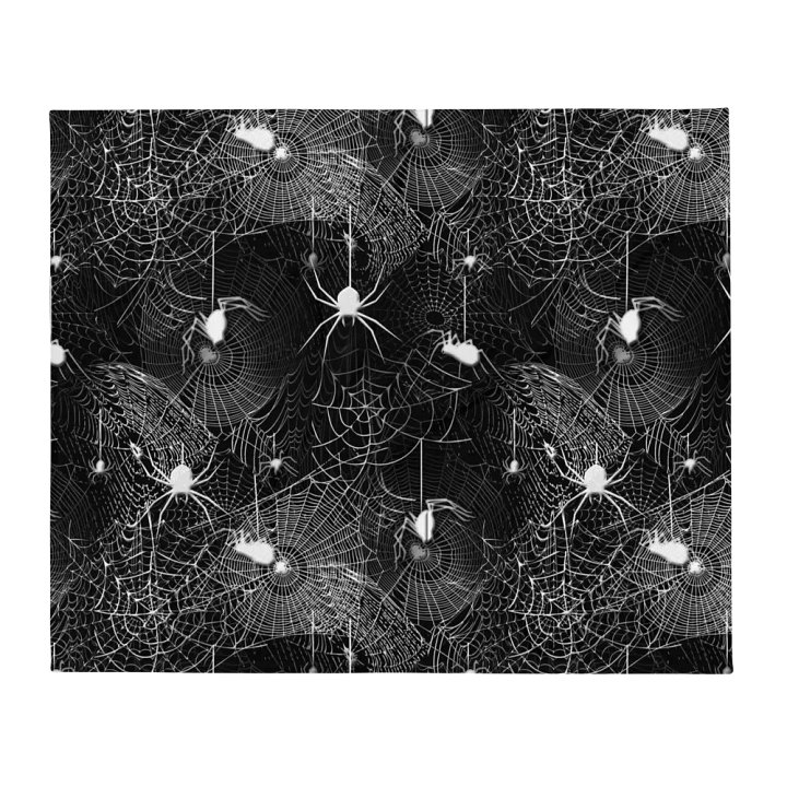 Black and White Spider Webs Throw Blanket product image (13)