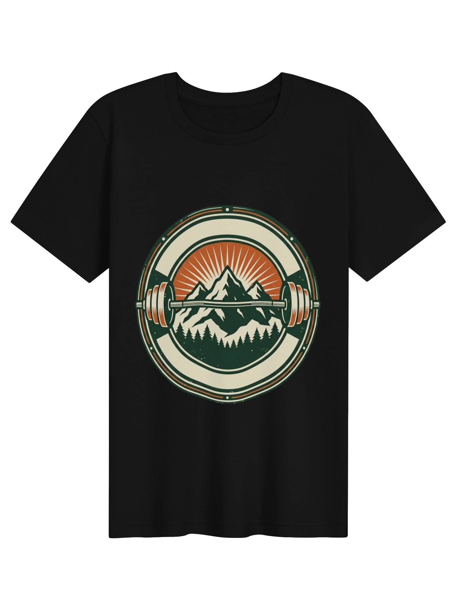 Mountain Strength Retro Badge Gym T-Shirt for Lifters product image (22)