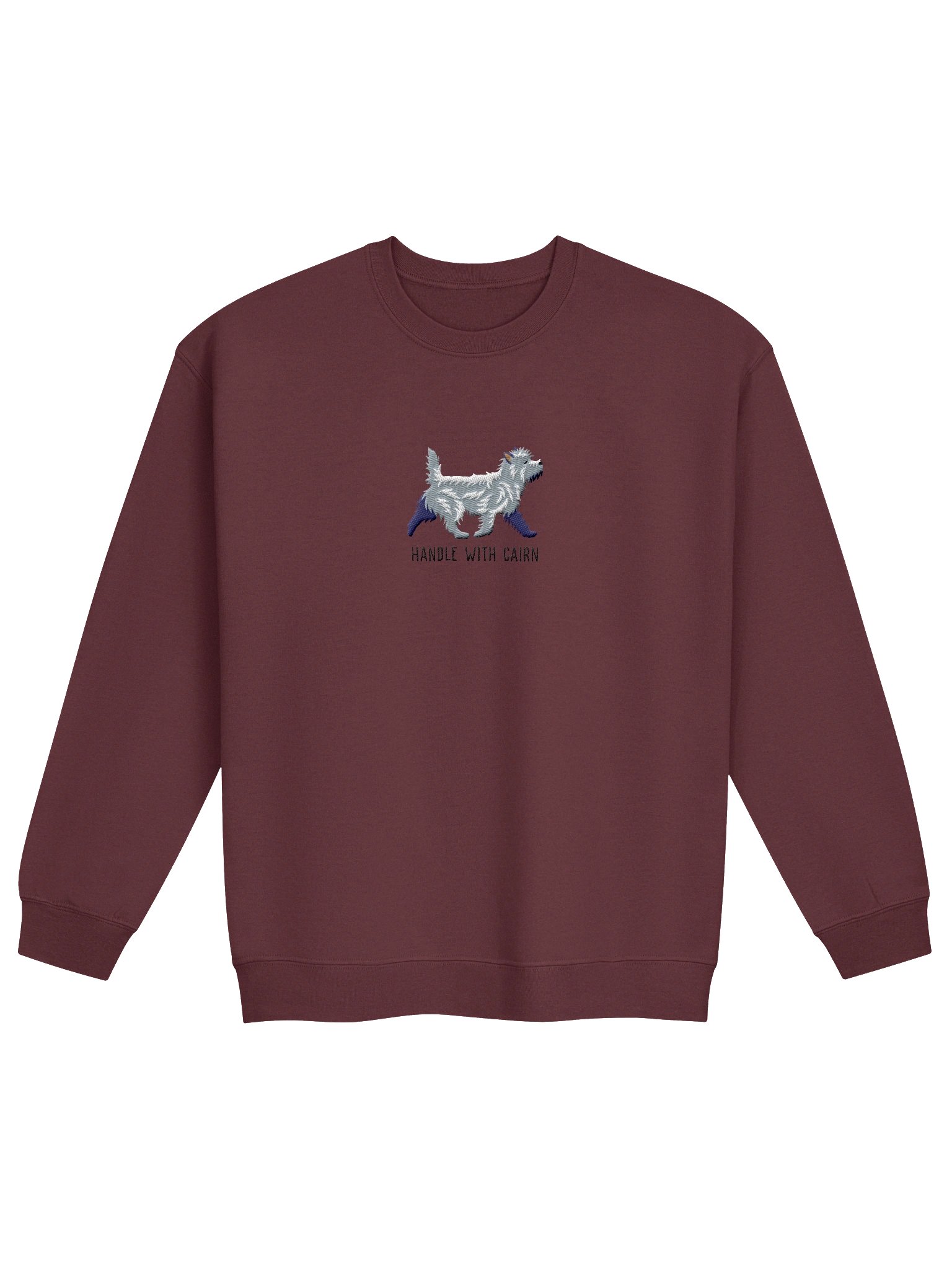 Handle with Cairn Sweatshirt (Embroidered) of a Cairn Terrier(Gray) product image (4)