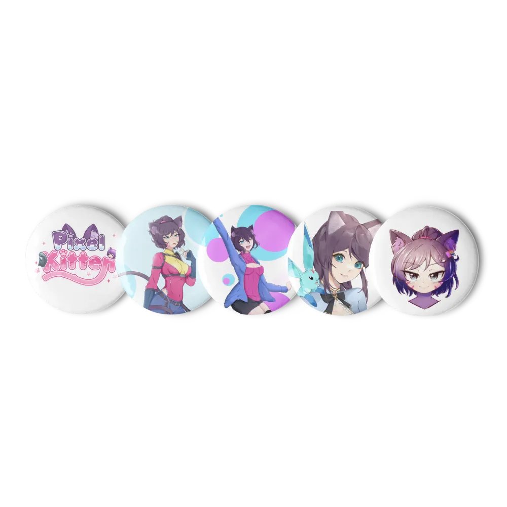 Pixel Kitten Pin Button Set product image (6)