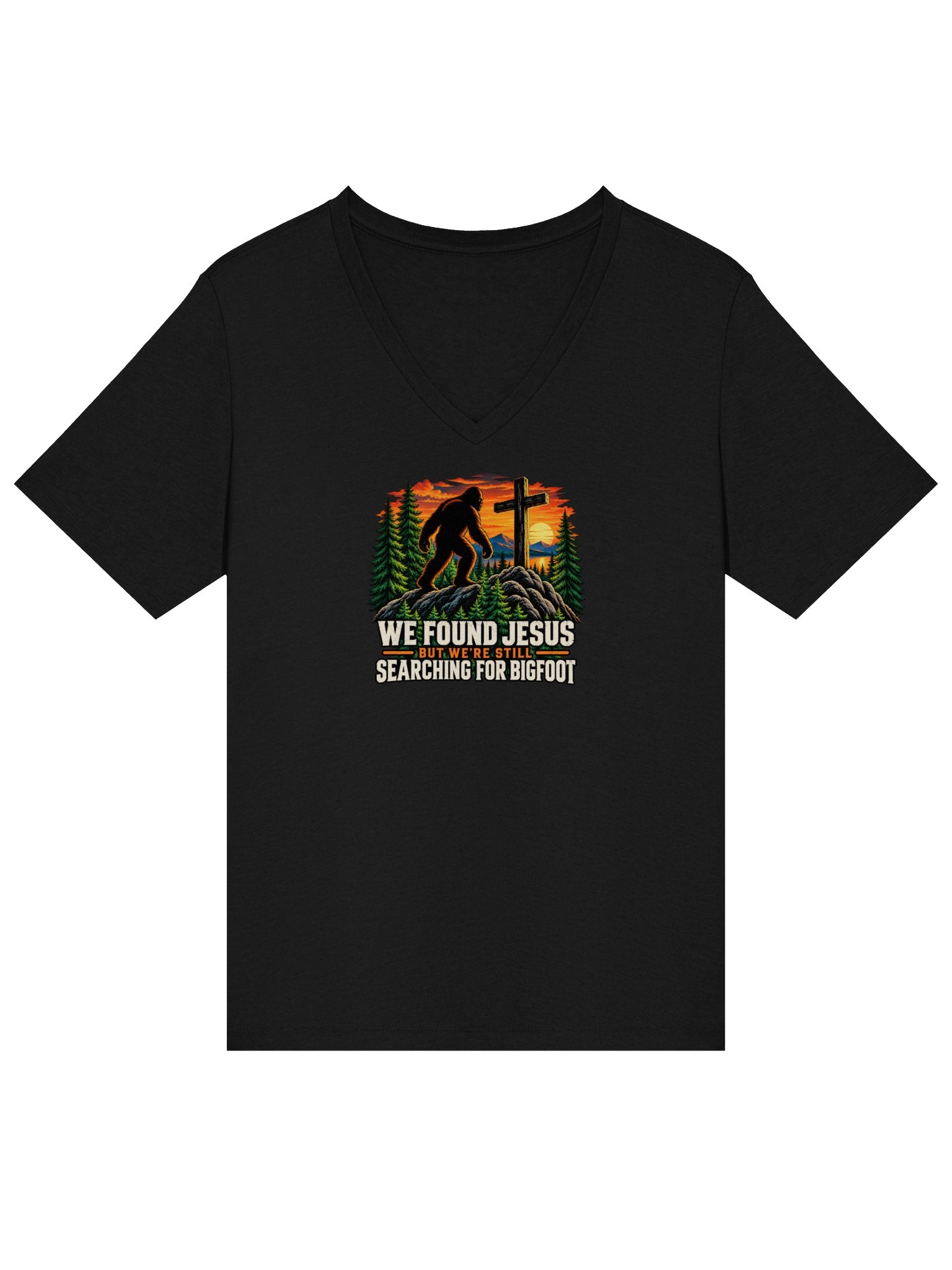 Bigfoot Jesus - inspired by Outcast Women's Supersoft V-neck product image (4)
