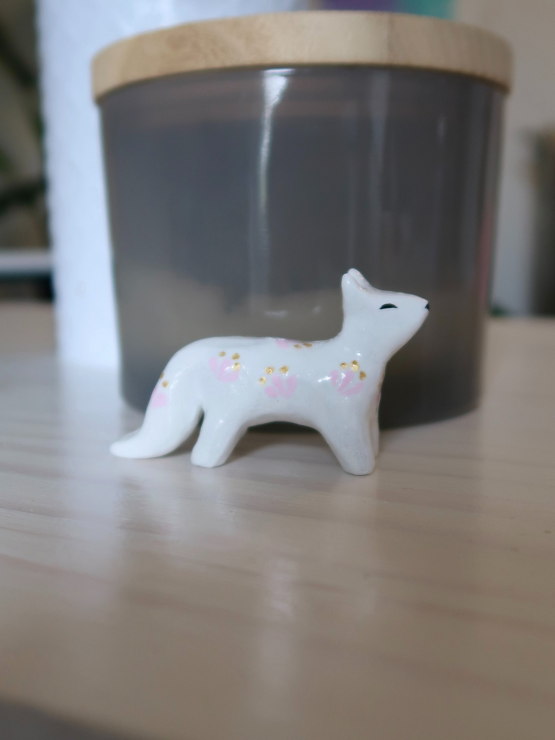 White Floral Fox Figurine product image (10)
