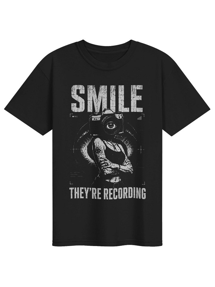 Smile, They are Recording Heavyweight Vintage Graphic Tee product image (1)